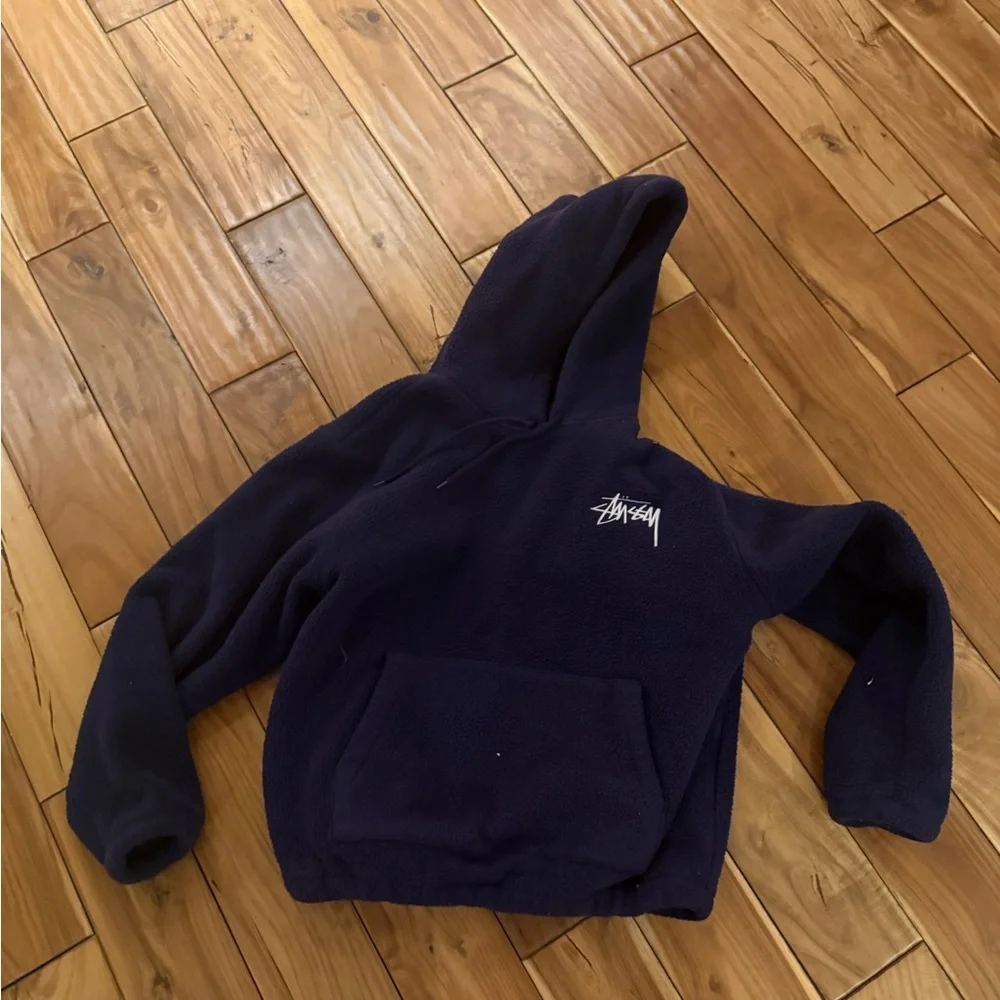 Stussy Dark Blue Pullover Hoodie - Picture 1 of 1